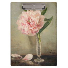 Romantic soft pink peony in vase klemmbrett