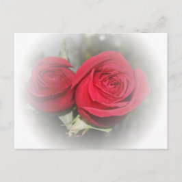 Romantic Soft Red Roses Postkarte