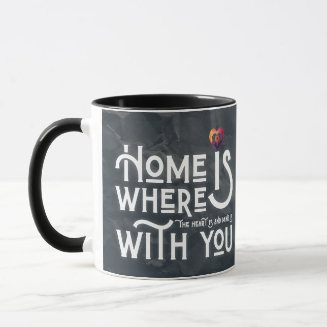 Romantic Soulmate Quote Heart Combo Mug Tasse (Links)