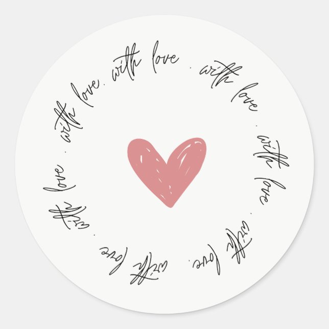 Romantic Sticker with a Love Message (Vorderseite)