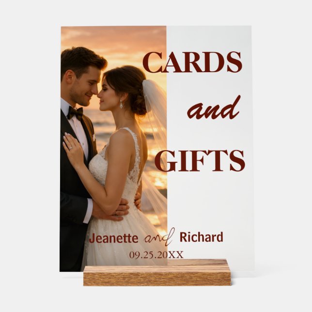 Romantic Sunset Beach Wedding Vows  Acrylschild (Vorderseite)