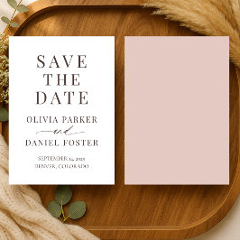 Romantic Terracotta Clay Wedding Save the Date