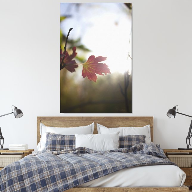 Romantic Trees & Flowers – Botanical Fantasy Boho Leinwanddruck (Insitu (Schlafzimmer))