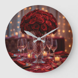 Romantic Valentine Personalized Wall Clock Große Wanduhr