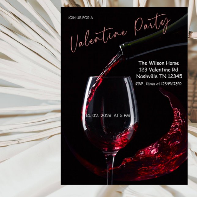 Romantic Valentine’s Day Party Einladung (Von Creator hochgeladen)