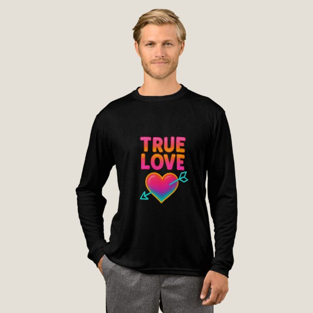 Romantic Valentine’s Day T-Shirt Tri-Blend Shirt (Volle Vorderseite)