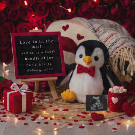 Romantic Valentines Pregnancy Announcement card Ankündigung