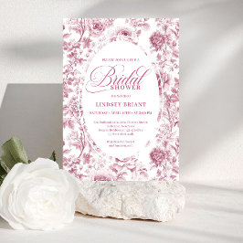 Romantic Velvet Rose Floral Bridal Shower Invite Einladung