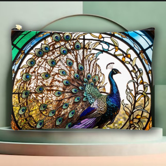 Romantic Vintage Peacock Makeup Purse Zubehörtasche (Von Creator hochgeladen)