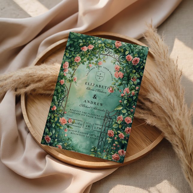 Romantic Vintage Rose Gate Einladung (Von Creator hochgeladen)