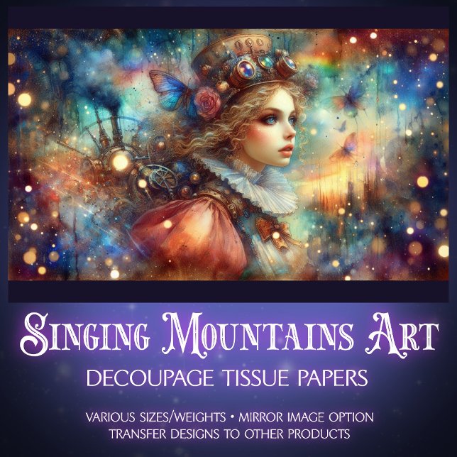 Romantic Watercolor Alice In Wonderland Seidenpapier (Von Creator hochgeladen)