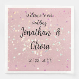 Romantic wedding flowers blooming garden serviette