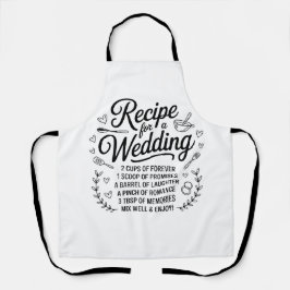 Romantic Wedding Recipe Quote Kitchen – Forever Schürze