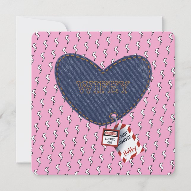 Romantic Wifey Hubby Electrical Lock Tag Herz (Vorderseite)