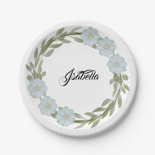 Romantic wild floral pappteller (Vorderseite)