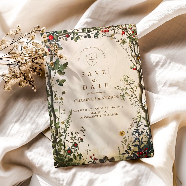Romantic Wild Garden Wedding Save The Date (Von Creator hochgeladen)