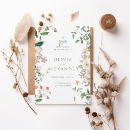 Romantic Wildflower Botanical Wedding Invitation Einladung