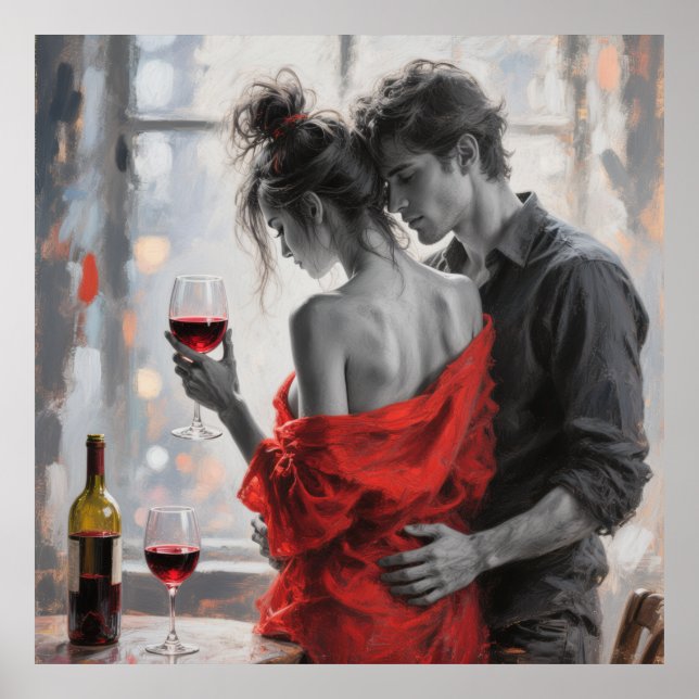 Romantic Wine Moment Poster (Vorne)