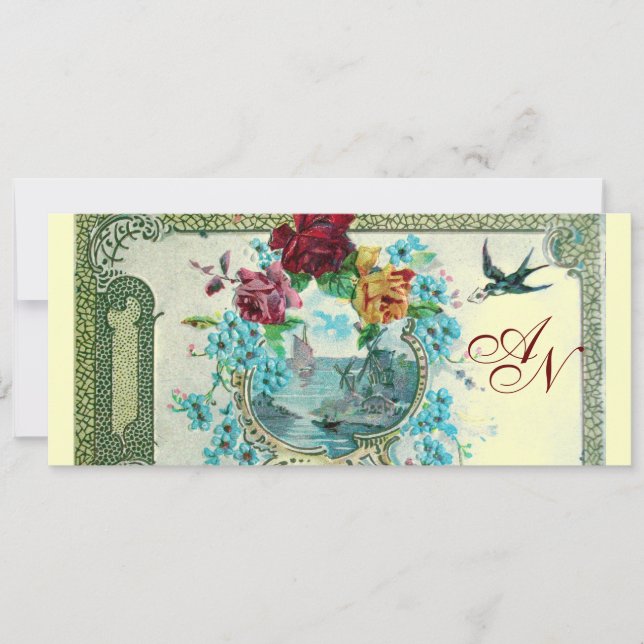 ROMANTİCA 3 MONOGRAMM, blau rosa gelb Ankündigung (Vorderseite)