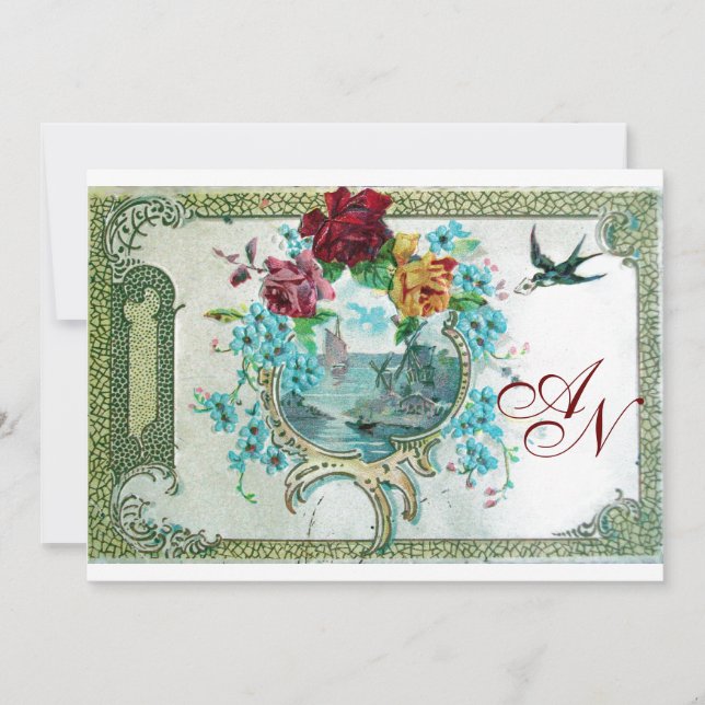 ROMANTİCA 3 MONOGRAMM weiß, Champagner metallisch Ankündigung (Vorderseite)