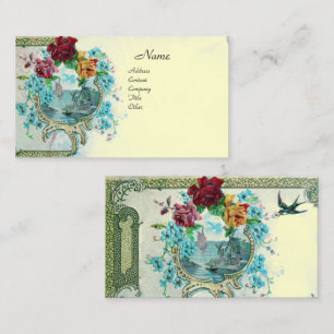 ROMANTICA Antike Hochzeitsblumen Rose, Blumen Visitenkarte