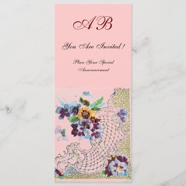 ROMANTİCA Blue Pink Floral Wedding Program Programm (Vorderseite)