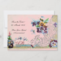 ROMANTİCA Blue Pink Floral Wedgram