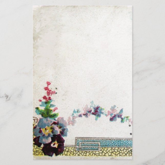 ROMANTİCA Elegant Wedding Floral, Stiefmütterchen  Briefpapier (Vorderseite)