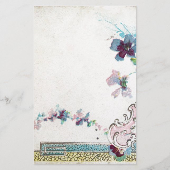 ROMANTİCA Elegante Hochzeiten Blume, Stiefmütterch Briefpapier (Vorderseite)