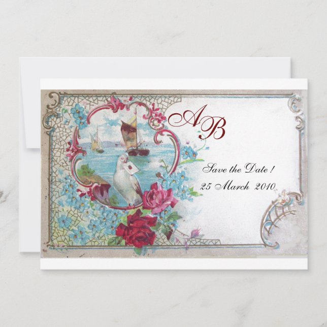 ROMANTICA MONOGRAM EINLADUNG (Vorderseite)