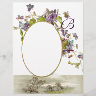 ROMANTİCA MONOGRAM/VIOLET, lila, grün, weiß