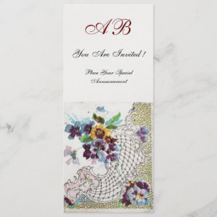 ROMANTİCA Pink Blue White Floral Wedding Program Programm
