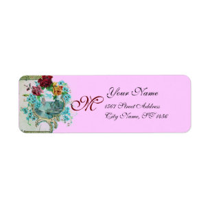 ROMANTICA PINK LILAC FLORAL BEACH WEDD MONOGRAM