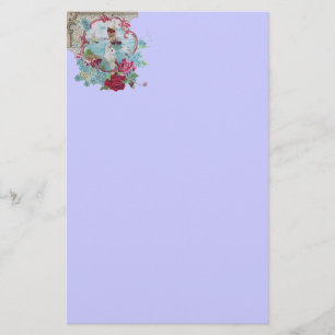 ROMANTİCA, rosa blaues Weiß Briefpapier