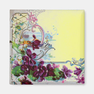 ROMANTICA Wirbel der Blumenwirtschaft Lila Stiefmü Magnet