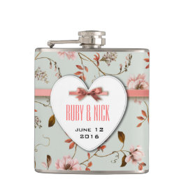 RomanticCharm Vintag Floral Wedding Collection Flachmann