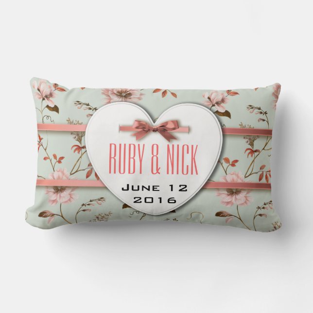 RomanticCharm Vintag Floral Wedding Collection Lendenkissen (Vorderseite)