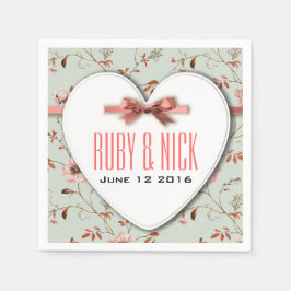 RomanticCharm Vintag Floral Wedding Collection Serviette