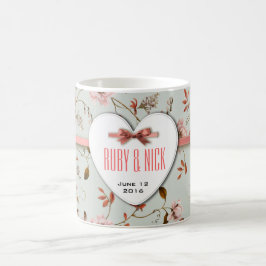 RomanticCharm Vintage Blume Hochzeitskollektion Tasse