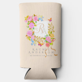 Romantics Blooming Garden Monogram Beige Selters Dosenkühler