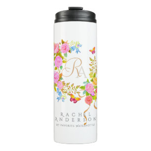 Romantics Blooming Garden Monogram Thermosbecher