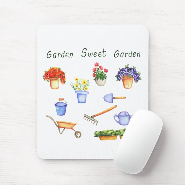 Romantik I Liebe meine Blumen Minimalistisch Niedl Mousepad (Mit Mouse)