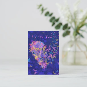 Romantik I Liebe You Text Card Herzstillstand Mitteilungskarte