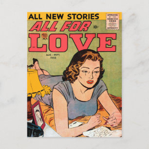 Romantik im Vintage-Stil Postkarte