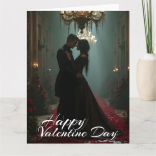 Romantik in der Rose für den Valentinstag Karte