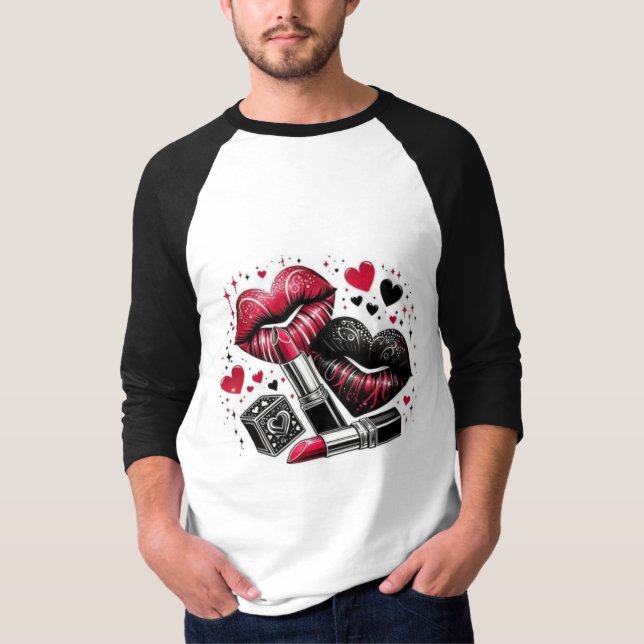 Romantik, Liebe, Kiss T-Shirt (Vorderseite)