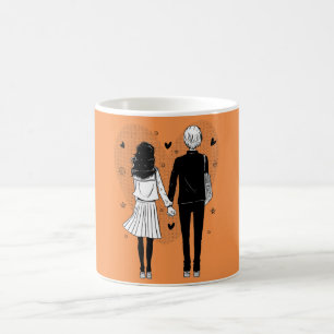 Romantik Manga Paar Händchenhalten Tasse