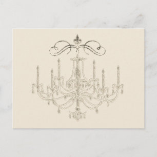 Romantik mit einem Kronleuchter ~ Postcard Liebe R Postkarte