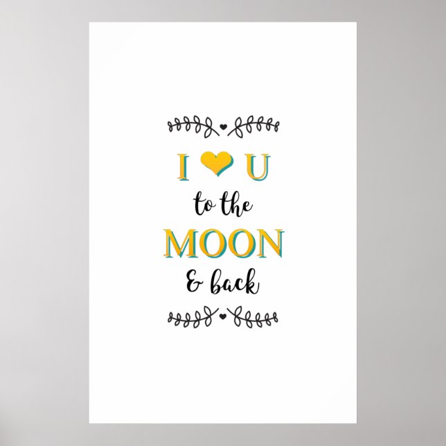 Romantik mit einem Liebe Zitat Poster (Vorne)