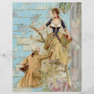 Romantik Paris Lovers Shabbychic Blue